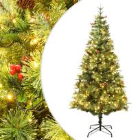 Kalėdų eglutė su pušies kankorėžiais žalia 120cm PVC su PE