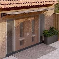 Stogelis durims juodos spalvos 396x90cm polikarbonatas