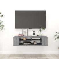 Pakabinama TV spintelė pilka ąžuolo 100x30x265cm mediena