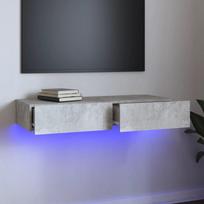 TV spintelė su LED apšvietimu betono pilka 90x35x155cm