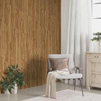 Sienų plokštės rudos 412 m² PVC medienos imitacijos