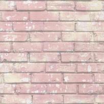 Noordwand Tapetai Urban Friends & Coffee Bricks rožiniai ir balti