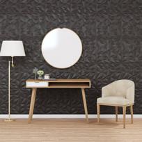 Sienų plokštės 24vnt juodos 50x50cm XPS 6m² ametisto