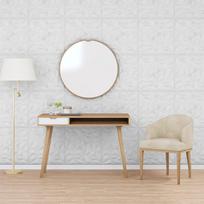 Sienų plokštės 48vnt baltos 50x50cm XPS 12m² ametisto