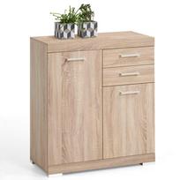 FMD Spintelė su 2 durelėmis ir 2 stalčiais ąžuolo 80x349x899cm