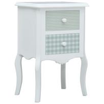 Naktinė spintelė baltos ir pilkos spalvos 43x32x65cm MDF