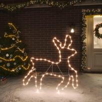 Kalėdinė dekoracija elnias su 72 šiltomis LED 57x55x45cm
