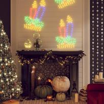 Kalėdinės dekoracijos žvakės su 144 LED 3vnt 70x42cm