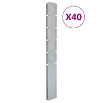 Sodo tvoros stulpai 40vnt sidabriniai 160cm plienas