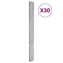 Sodo tvoros stulpai 30vnt sidabriniai 220cm plienas