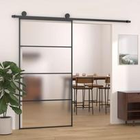 Stumdomos durys juodos 1025x205cm ESG stiklas ir aliuminis