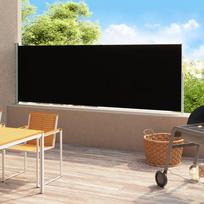 Ištraukiama šoninė kiemo pertvara juodos spalvos 200x500cm