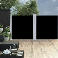 Ištraukiama šoninė pertvara juodos spalvos 120x600cm
