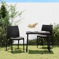 Sodo kėdės 2vnt antracito 50x46x80cm polipropilenas