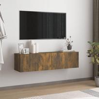 Sieninė televizoriaus spintelė ąžuolo 120x30x30 cm mediena