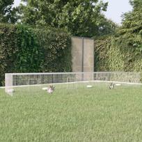 Triušių narvas 4 segmentai 433x109x54cm galvanizuota geležis