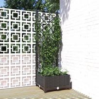 Sodo lovelis su treliažu juodos spalvos 40x40x1215cm PP