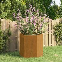Lovelis rūdžių spalvos 40x40x45cm Corten plienas