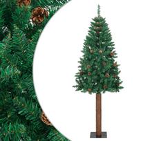 Kalėdų eglutė su kankorėžiais žalia 150cm PVC ir mediena