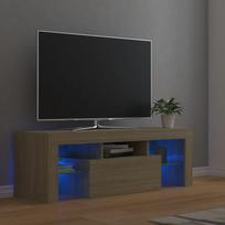 Televizoriaus spintelė su LED apšvietimu ąžuolo 120x35x40cm