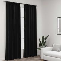 Naktinės užuolaidos su kabliukais 2vnt antracito 140x245cm