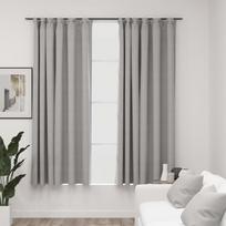 Naktinės užuolaidos su kabliukais 2vnt pilkos 140x175cm