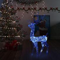 Kalėdinė dekoracija elnias 120cm akrilas 140 mėlynų LED