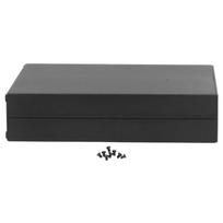 Aliumininė elektros dėžutė Vandeniui atspari jungiamoji dėžutė Korpusas Dalinamo tipo skirta DIY Juoda 33x114x140mm