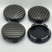 4 vnt./komplektas 58 mm 3D anglies pluošto automobilio ratų centriniai dangteliai Ratlankio stebulės dangtelis Juodas Sidabrinis Stebulės dangtelis Apsauginiai nuo dulkių dangteliai Automobilio priedai juoda