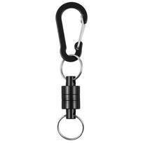 Tool Lanyard Bungee Cords with Carabiner Clips Strong Magnetic Net Release for Fly Fishing with Quic Red