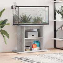 Akvariumo stovas betono pilkas 80x35x60cm apdirbta mediena