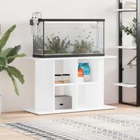 Akvariumo stovas baltas 100x40x60cm mediena blizgus