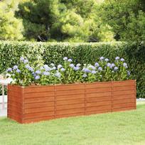 Aukštas sodo lovelis rūdžių 320x80x77cm Corten plienas