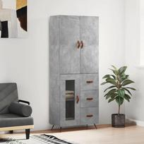Komoda betono pilkos spalvos 695x34x180cm apdirbta mediena