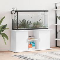 Akvariumo stovas baltos spalvos 121x41x58cm apdirbta mediena