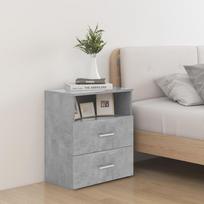 Naktinės spintelės 2vnt betono pilkos spalvos 50x32x60cm