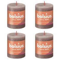 Bolsius Žvakės Shine 4vnt taupe 80x68mm cilindro formos