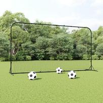 Futbolo kamuolio atšokimo sienelė juoda 366x90x183cm HDPE