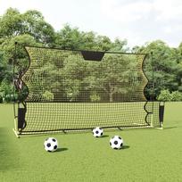 Futbolo tinklas juodas/geltonas 183x85x120cm poliesteris