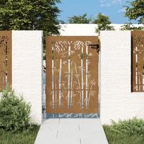 Sodo vartai 85x125cm corten plienas bambuko dizaino