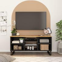 Televizoriaus spintelė 100x33x46cm mango/apdirbta mediena