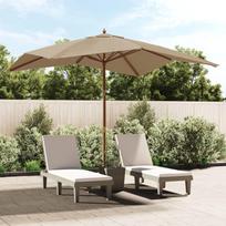 Sodo skėtis su mediniu stulpu taupe spalvos 300x300x273cm