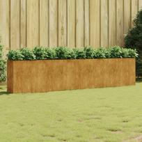 Aukštas sodo lovelis 360x40x80cm Corten plienas