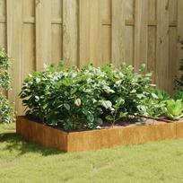 Aukštas sodo lovelis 100x100x335cm Corten plienas