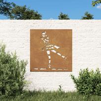 Sodo sienos dekoracija 55x55cm corten plienas balerina