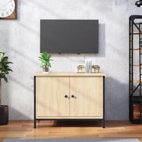 TV spintelė su durelėmis ąžuolo 60x35x45cm mediena