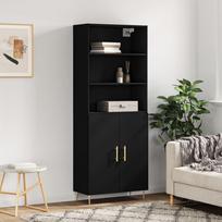Komoda juodos spalvos 695x34x180cm apdirbta mediena