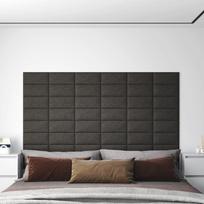Sienų plokštės 12vnt pilkos 30x15cm audinys 054m²