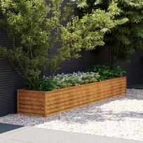 Aukštas sodo lovelis 291x50x36cm Corten plienas