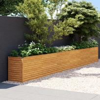 Aukštas sodo lovelis 578x50x69cm Corten plienas